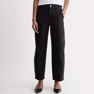 Everlane Black High-Rise Wide-Leg Jeans